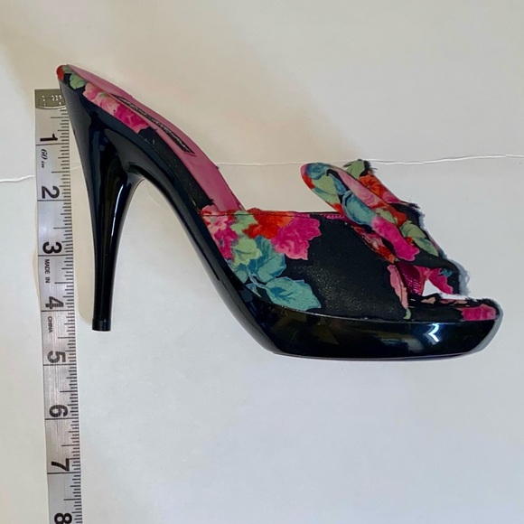 New Betsey Johnson floral mule heels - Picture 10 of 12